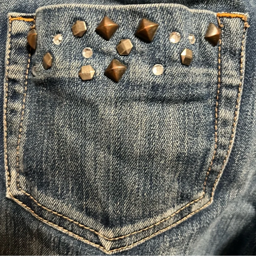 Inc Studded Denim Shorts 2 - Picture 8 of 9